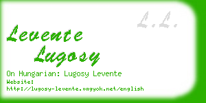 levente lugosy business card